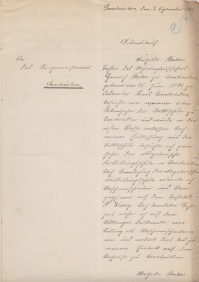 Der handgeschriebene Lebenslauf von Mathilde Baldes befindet sich in ihrer Personalakte Der handgeschriebene Lebenslauf von Mathilde Baldes befindet sich in ihrer Personalakte