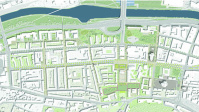 Lageplan, 3. Preis: FLOSUNDK architektur + urbanistik GmbH (Saarbrücken), Juca architektur und landschaftsarchitektur GbR (Berlin) und WSV Ingenieure (Saarbrücken) Lageplan, 3. Preis: FLOSUNDK architektur + urbanistik GmbH (Saarbrücken), Juca architektur und landschaftsarchitektur GbR (Berlin) und WSV Ingenieure (Saarbrücken)