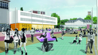 3. Preis, Visualisierung: 3. Preis an saarländische Büro in Bietergemeinschaft mit sb-studio (Saarbrücken), Kölling Architekten (Bad Vilbel), BB22 Architekten und Stadtplaner, PGNU (beide Frankfurt a. M.) und Dumont und Partner GmbH (Neunkirchen) 3. Preis, Visualisierung: 3. Preis an saarländische Büro in Bietergemeinschaft mit sb-studio (Saarbrücken), Kölling Architekten (Bad Vilbel), BB22 Architekten und Stadtplaner, PGNU (beide Frankfurt a. M.) und Dumont und Partner GmbH (Neunkirchen)