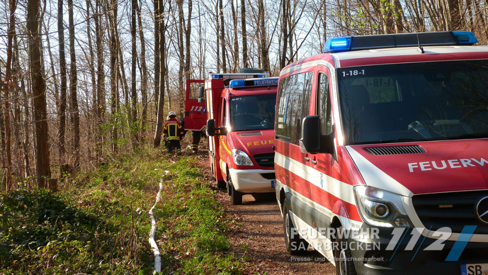 Waldbrand Höhe Autobahnzubringer A623 Waldbrand Höhe Autobahnzubringer A623