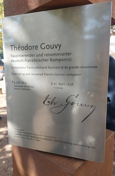 Erinnerungsstele für Louis Théodore Gouvy auf dem Gouvy Platz in Schafbrücke Image