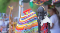 Marktstand mit afrikanischen Waren