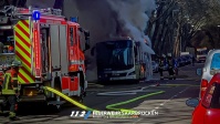 Brand eines Linienbusses in der Innenstadt Brand eines Linienbusses in der Innenstadt