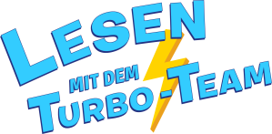 Logo in hellblauer Schrift